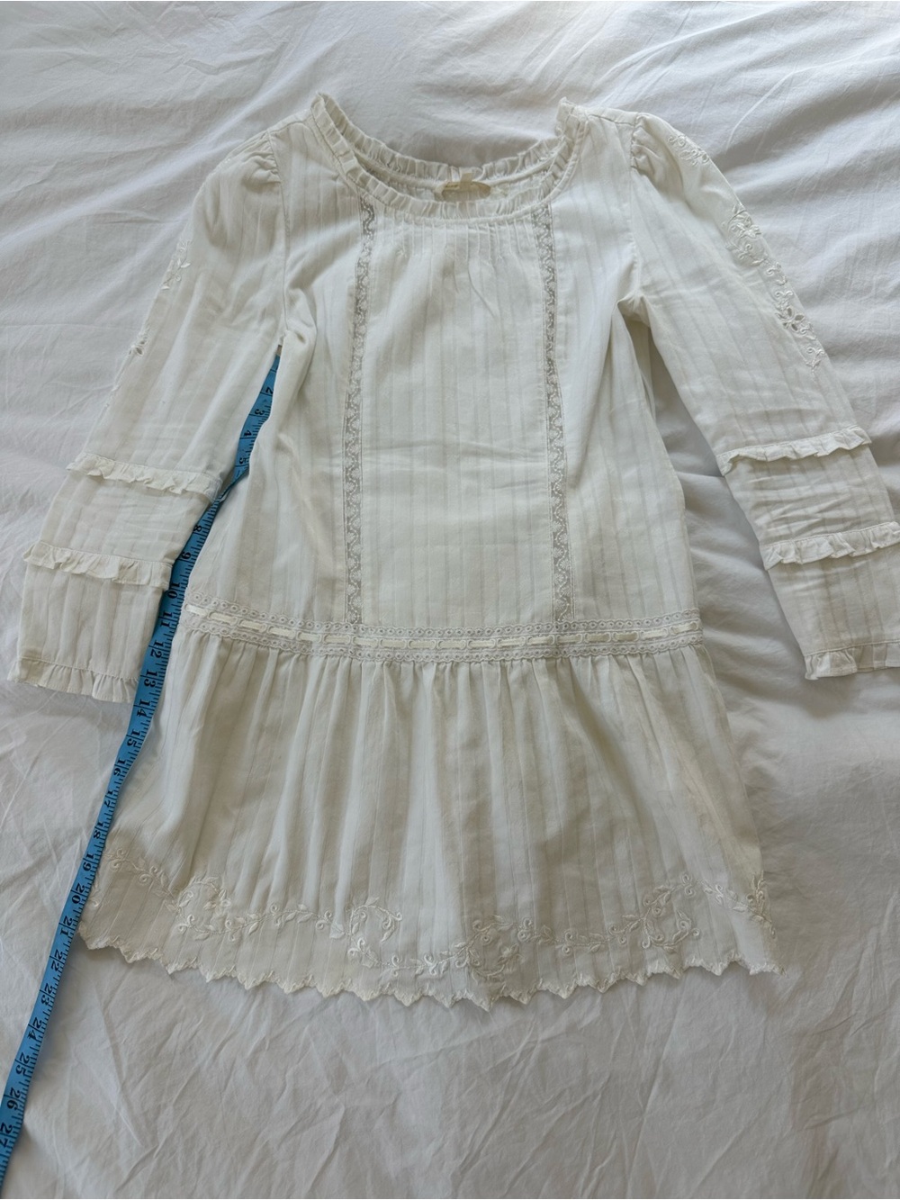 White Embroidered LoveShack Fancy Dress - Picture 2 of 4